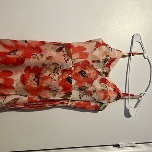 Floral summer long dress, worn once, size medium in women’s